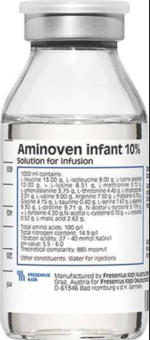 AMINOVEN infant sol perf 10 % 1000ml fl 6 pce