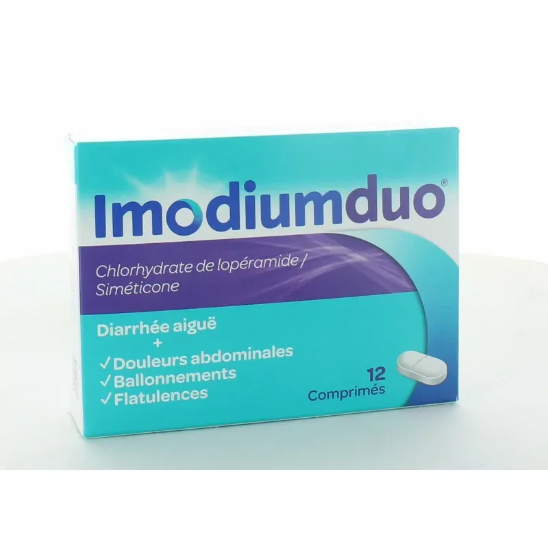 IMODIUM Duo (siméticone 125 mg/133 mg) cpr 12 pce