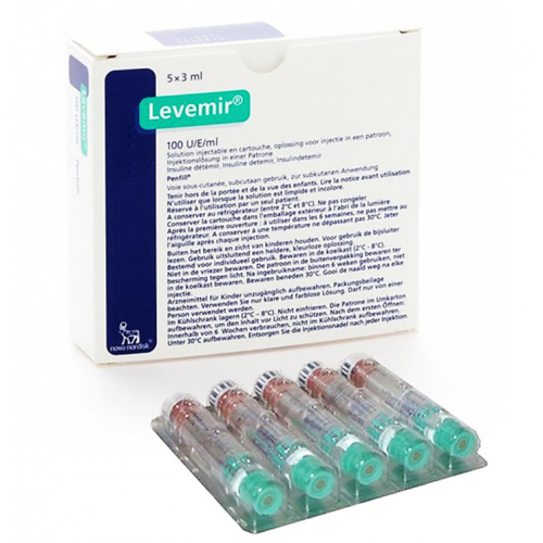 Insulin NovoNordisk Levemir 100 E/ml Penfill, Injektionslösung