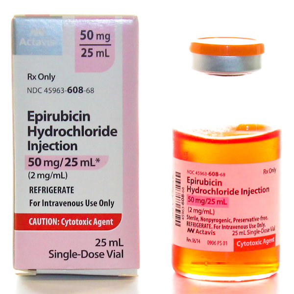 EPIRUBICIN Teva liquid 50 mg/25ml flac