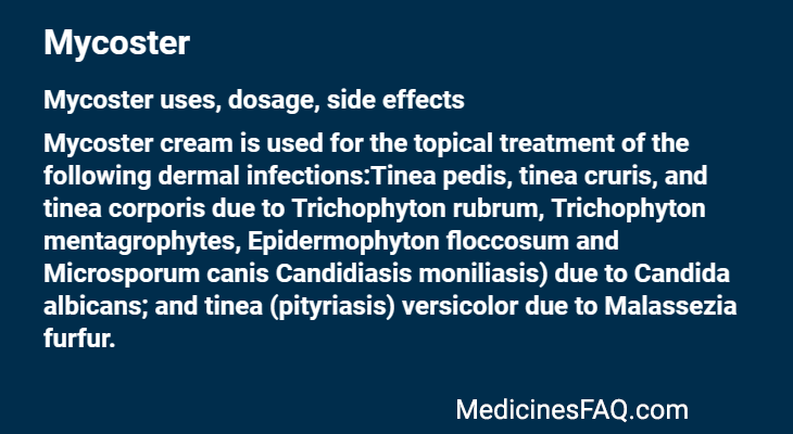 Mycoster, Crème