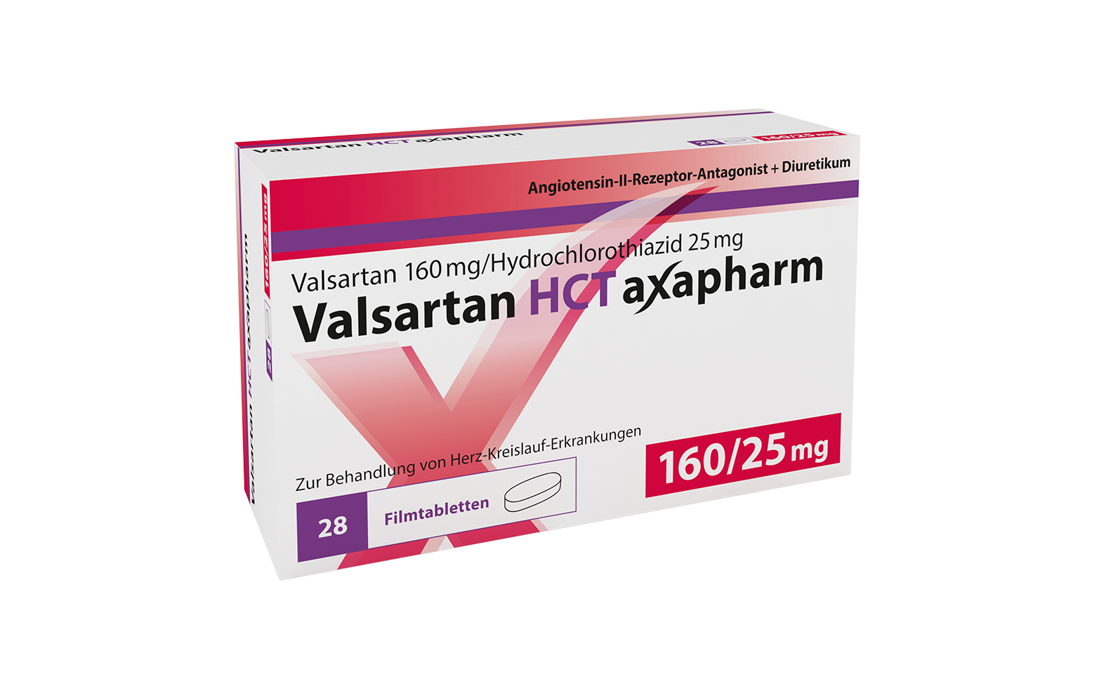 Valsartan HCT axapharm 160/25 mg, Filmtabletten