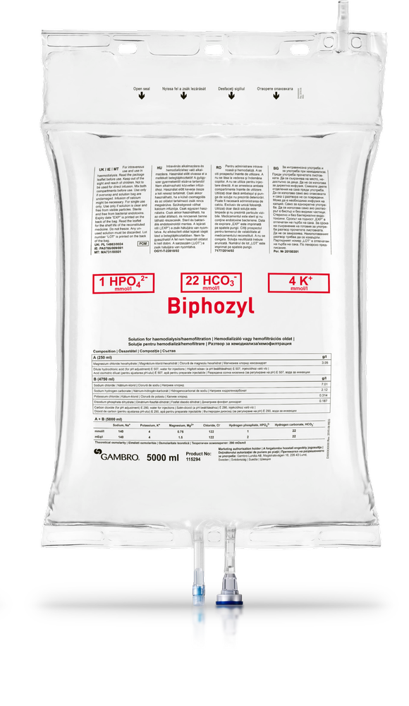 Biphozyl, Lösung für Hämodialyse und Hämofiltration