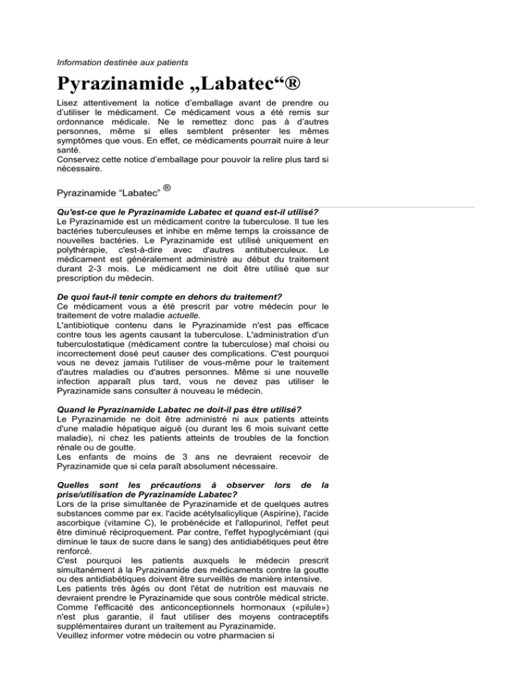 BEDRANOL 40 mg / 60 comprimé(s)