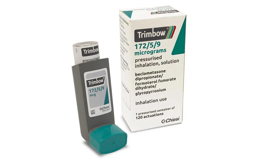 Trimbow 172/5/9 mcg, solution pour inhalation en flacon pressurisé