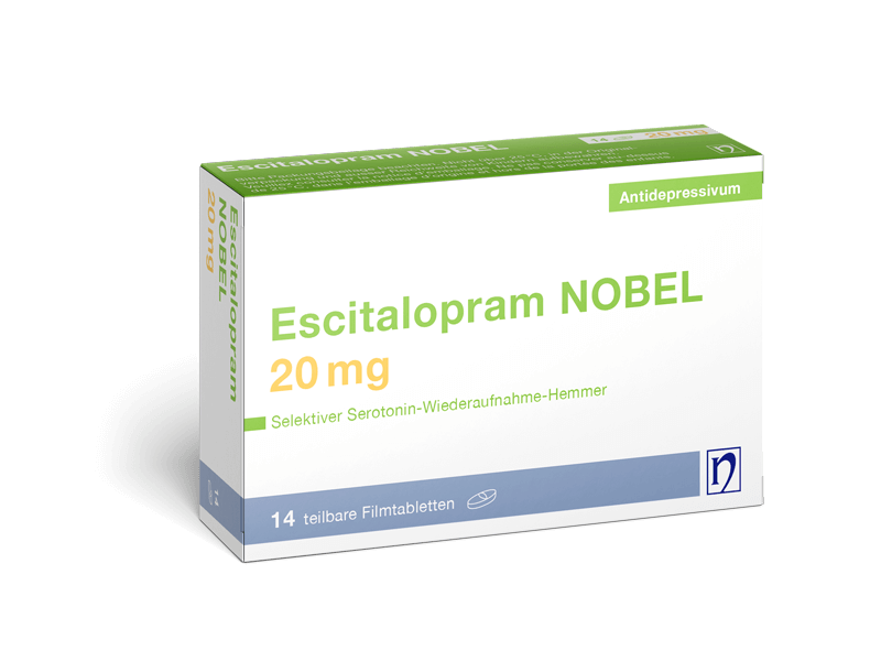 Escitalopram NOBEL 20 mg, Filmtabletten