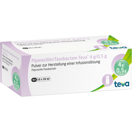 Piperacillin/Tazobactam-Teva 4.5 g, Pulver zur Herstellung einer Infusionslösung