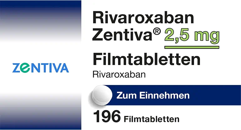 Rivaroxaban Vascular Zentiva 2,5 mg, Filmtabletten