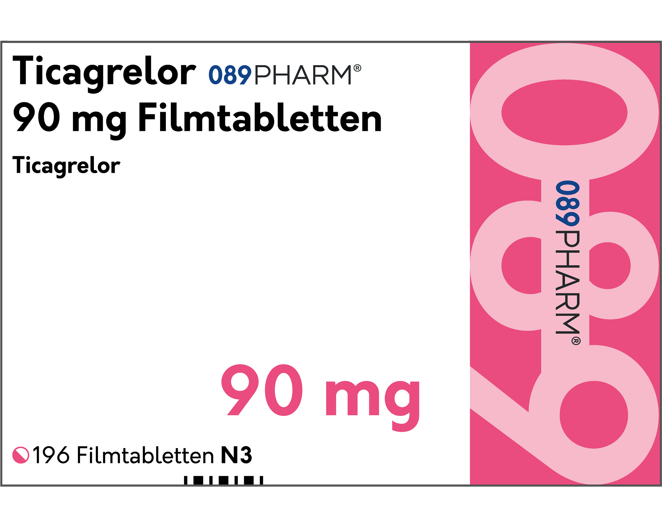 Ticagrelor Zentiva 90 mg, Filmtabletten