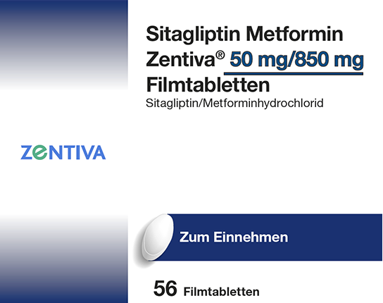 Sitagliptin Metformin Zentiva 50/1000mg, Filmtabletten
