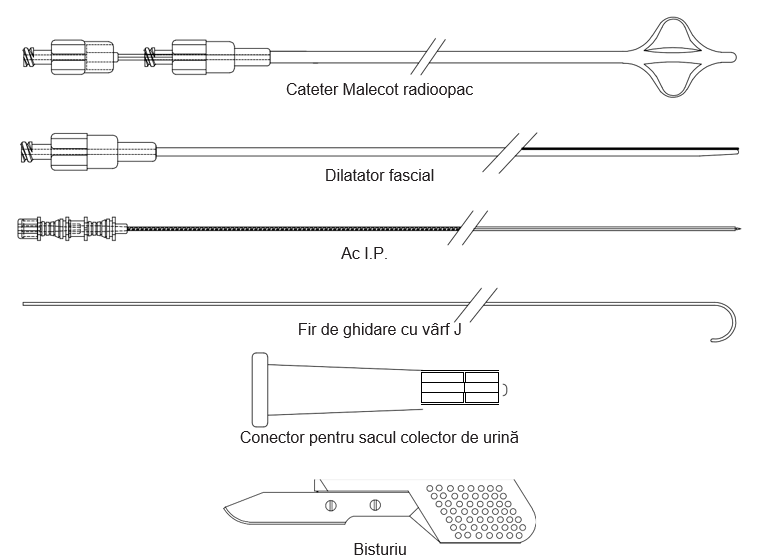 Friction-lock Malecot Russell Gastrostomy Set, 1 Set