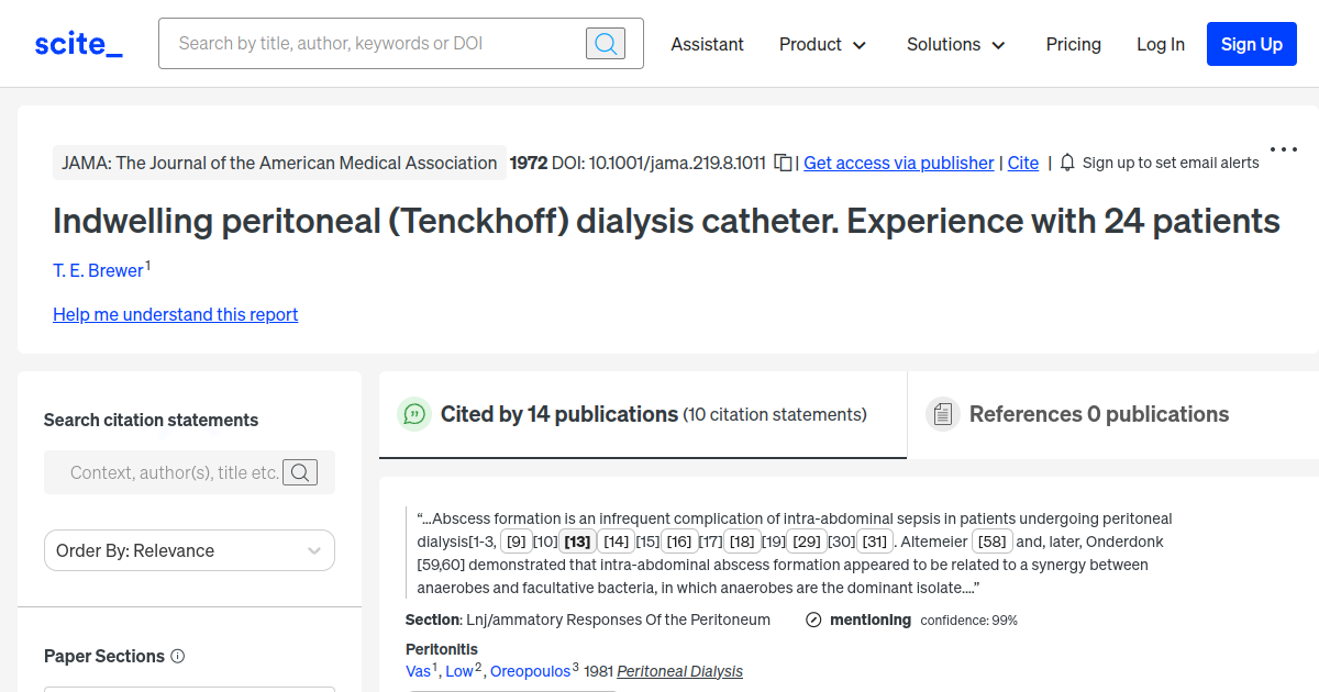 Tenckhoff Acute Peritoneal Dialysis Catheter, 1 Each