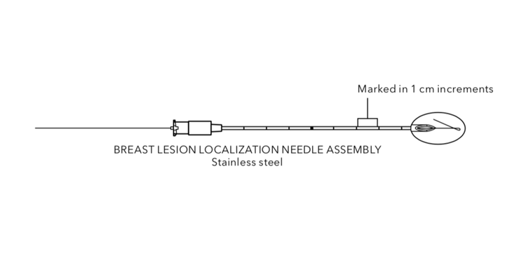 Mreye Kopans Modified Breast Lesion Localization Needle, 1 Each