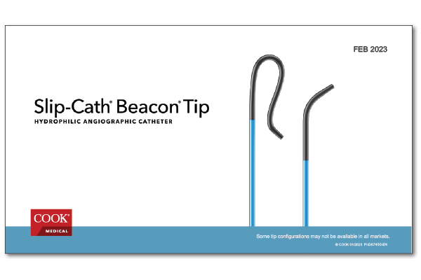 Slip-cath Beacon Tip Hydrophilic Angiographic Catheter, 1 Each