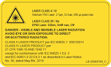 Holmium Laser Radiation Warning Sign, 1 Each